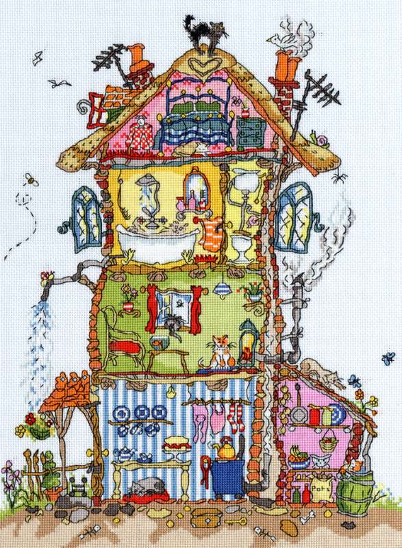 Bothy-Thread-Kreuzstich-Stickpackung-Haus-XCT8